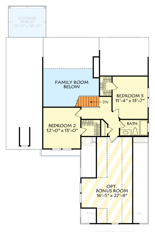 Plan 710434BTZ: 3 Bed Farmhouse House Plan with Bonus Expansion - 2107 Sq Ft - Floor Plan - 2nd Floor - Craftsman, Farmhouse, New American