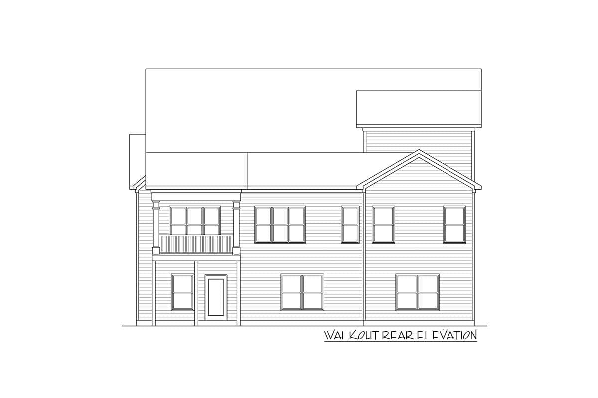 Plan 36047DK: Three Gabled House Plan with Four Bedrooms - 2367 Sq Ft - Image #6 - New American, Traditional