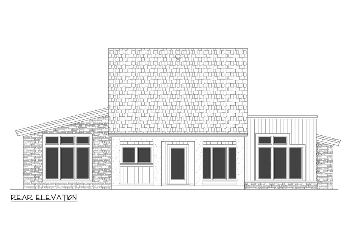 Plan 55235BR: Transitional House Plan with Split Bedroom Layout - 1400 Sq Ft - Image #10 - Contemporary, Transitional