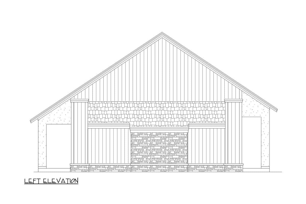 Plan 55235BR: Transitional House Plan with Split Bedroom Layout - 1400 Sq Ft - Image #9 - Contemporary, Transitional