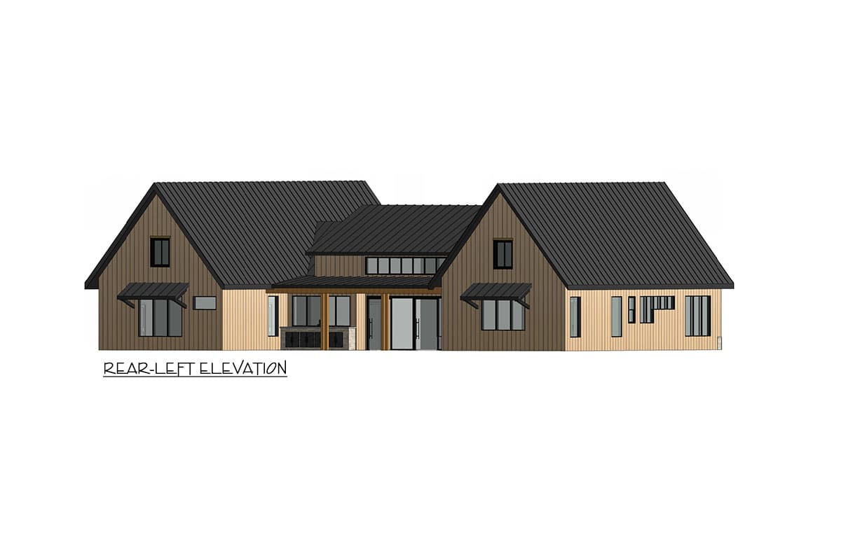 Plan 420131WNT: Modern Farmhouse with Great Indoor and Outdoor Spaces - 2600 Sq Ft - Image #4 - Craftsman, Farmhouse, Modern Farmhouse, New American