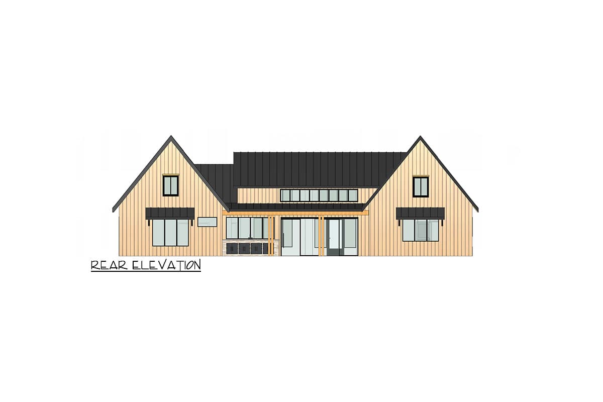 Plan 420131WNT: Modern Farmhouse with Great Indoor and Outdoor Spaces - 2600 Sq Ft - Image #8 - Craftsman, Farmhouse, Modern Farmhouse, New American