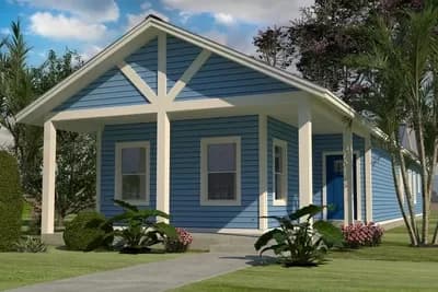 Shotgun-Style Southern Cottage House Plan with 3 Bedrooms - 1758 Sq Ft