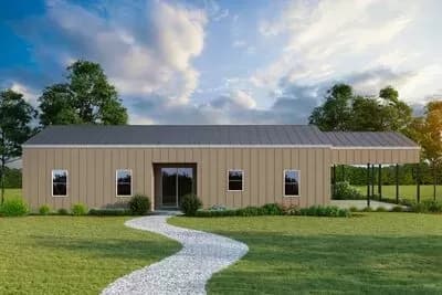 One-Story House Plan with Industrial Vibe - 1801 Sq Ft