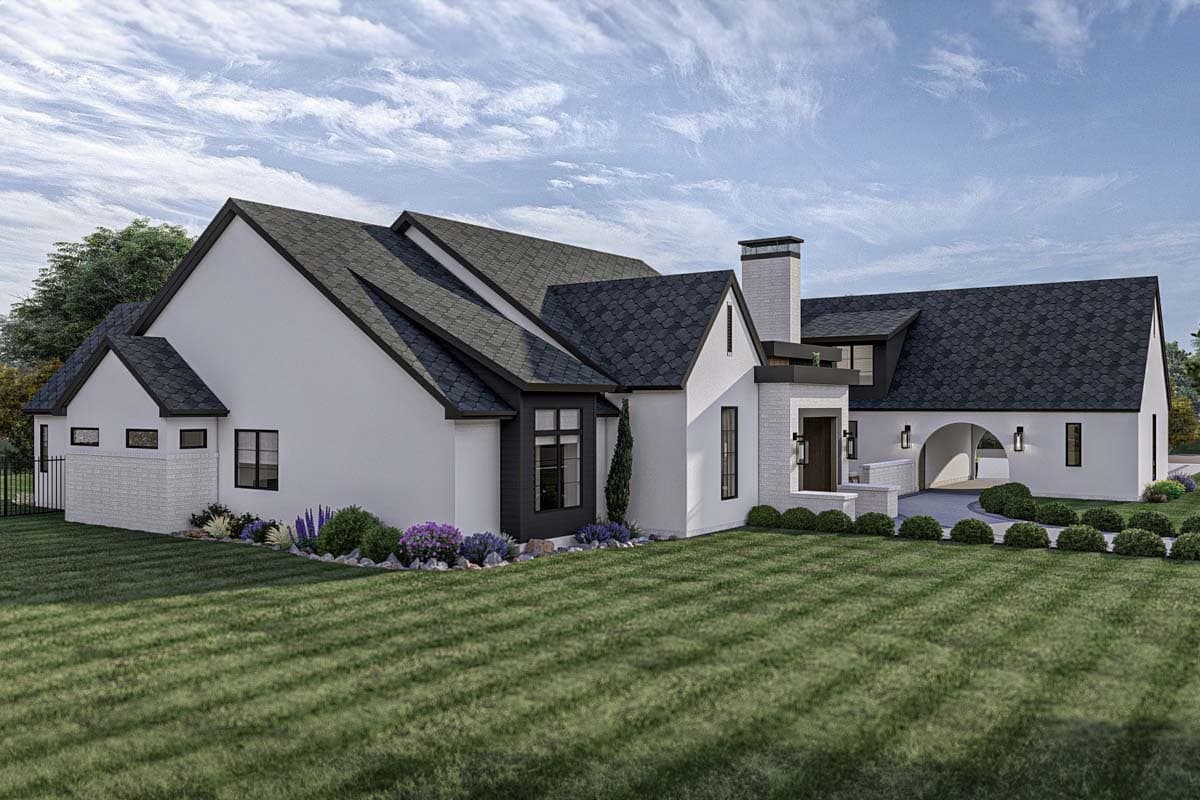 Plan 623329DJ: Modern Cottage House Plan with Two Outdoor Fireplaces - 4714 Sq Ft - Image #19 - Contemporary, Cottage, Farmhouse, New American, Transitional