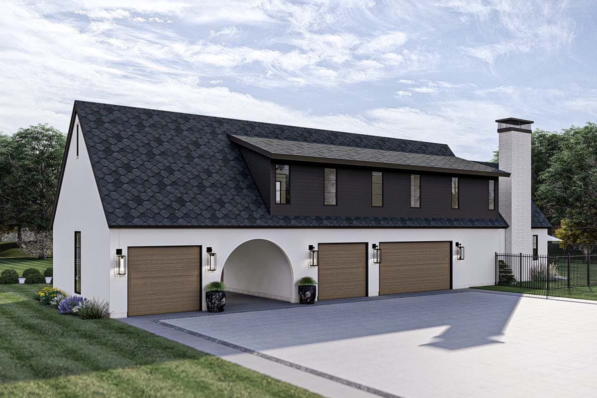 Plan 623329DJ: Modern Cottage House Plan with Two Outdoor Fireplaces - 4714 Sq Ft - Image #23 - Contemporary, Cottage, Farmhouse, New American, Transitional