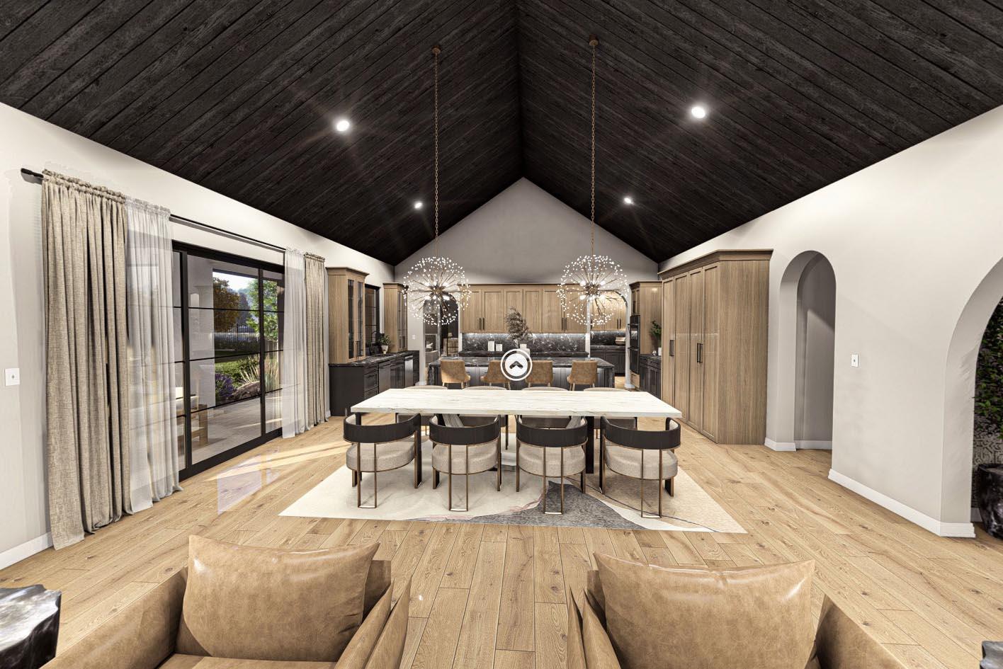 Plan 623329DJ: Modern Cottage House Plan with Two Outdoor Fireplaces - 4714 Sq Ft - Virtual Tour Cover Image - Contemporary, Cottage, Farmhouse, New American, Transitional