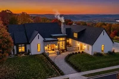 Modern Cottage House Plan with Two Outdoor Fireplaces - 4714 Sq Ft