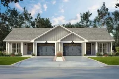 Traditional-Style Duplex House Plan with 2 Bed 2 Bath Units - 1098 Sq Ft Each