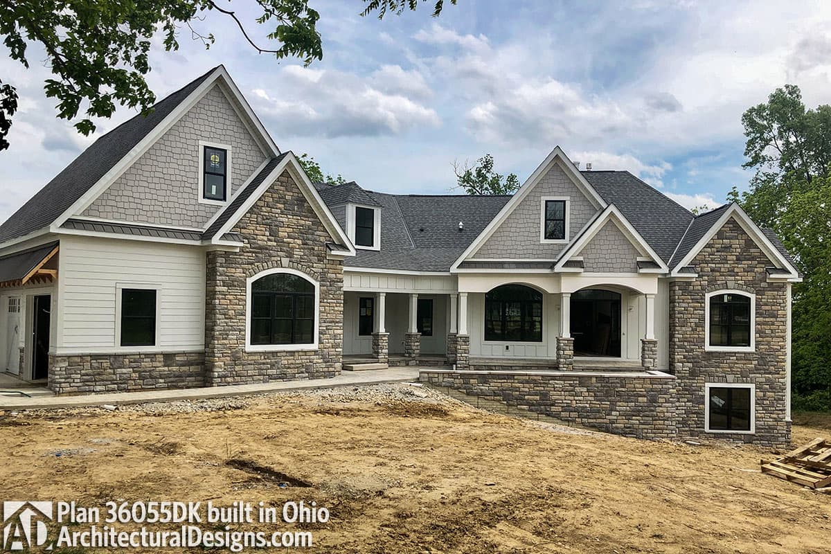 Plan 36055DK: Split Bed Craftsman with Angled Garage - 3061 Sq Ft - Image #7 - Craftsman, Mountain, New American, Traditional