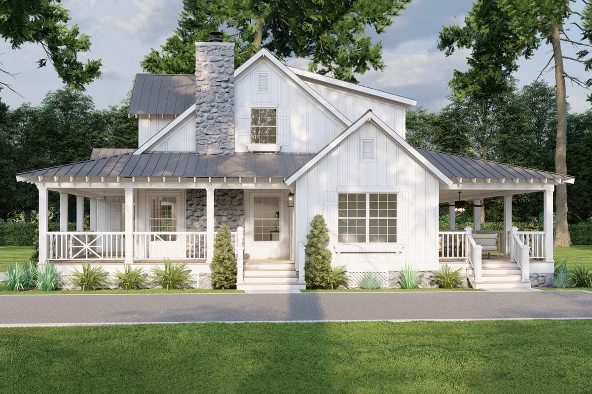 Plan 70879MK: Rustic Country House Plan with Loft Overlook - 1836 Sq Ft - Image #12 - Cabin, Country, Mountain, Rustic