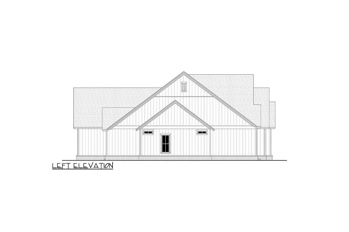 Plan 51960HZ: Country Farmhouse Plan with 4 Bed 3.5 Bath Plus a Bonus Room Above - 2278 Sq Ft - Image #4 - Country, Craftsman, Farmhouse, Traditional