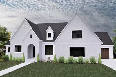 1.5 Story Transitional House Plan on a Walkout Basement - 6277 Sq Ft