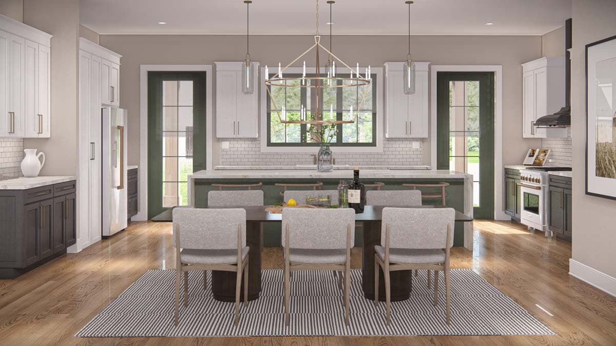 Plan 623330DJ: Barndominium-Style House Plan with Master On Main and Two Upstairs Beds - 2519 Sq Ft - Image #7 - Barndominium, Country, Traditional