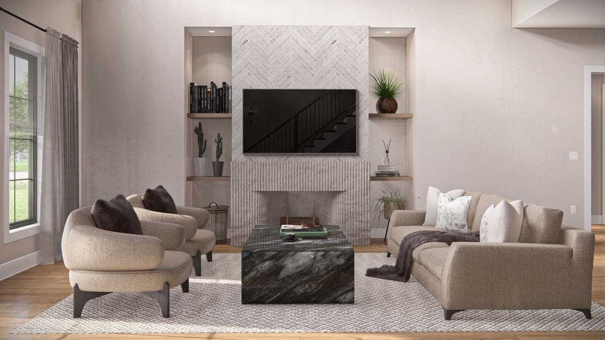 Plan 623330DJ: Barndominium-Style House Plan with Master On Main and Two Upstairs Beds - 2519 Sq Ft - Image #9 - Barndominium, Country, Traditional