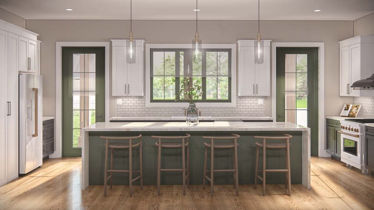 Plan 623330DJ: Barndominium-Style House Plan with Master On Main and Two Upstairs Beds - 2519 Sq Ft - Image #12 - Barndominium, Country, Traditional