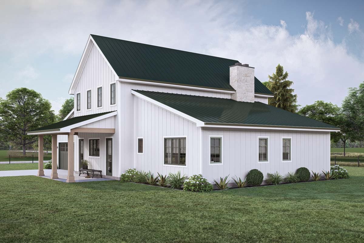 Plan 623330DJ: Barndominium-Style House Plan with Master On Main and Two Upstairs Beds - 2519 Sq Ft - Image #20 - Barndominium, Country, Traditional