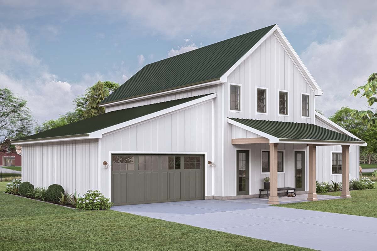 Plan 623330DJ: Barndominium-Style House Plan with Master On Main and Two Upstairs Beds - 2519 Sq Ft - Image #21 - Barndominium, Country, Traditional