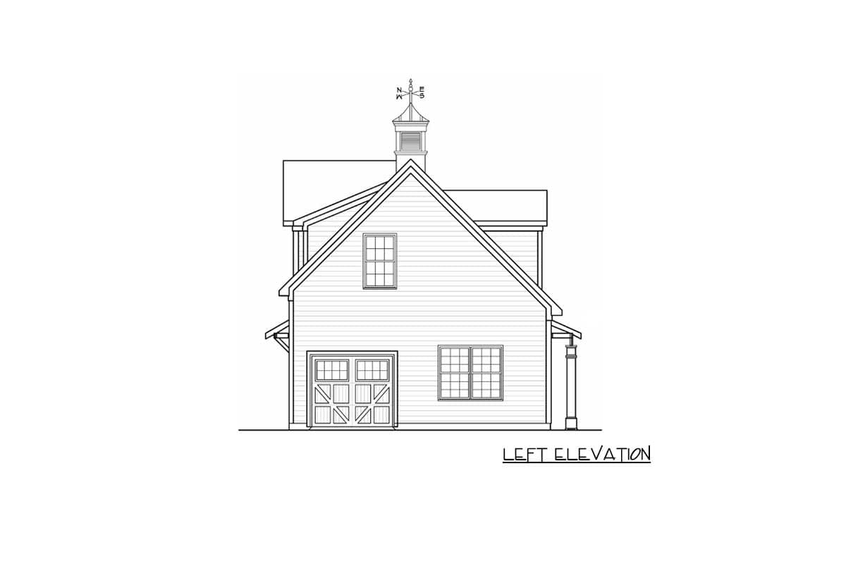 Plan 36058DK: 3 Car Carriage House Plan with 3 Dormers - Image #4 - Carriage, Country, Craftsman