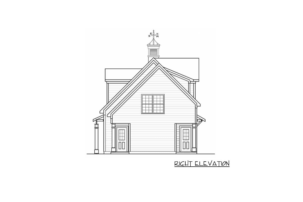 Plan 36058DK: 3 Car Carriage House Plan with 3 Dormers - Image #5 - Carriage, Country, Craftsman