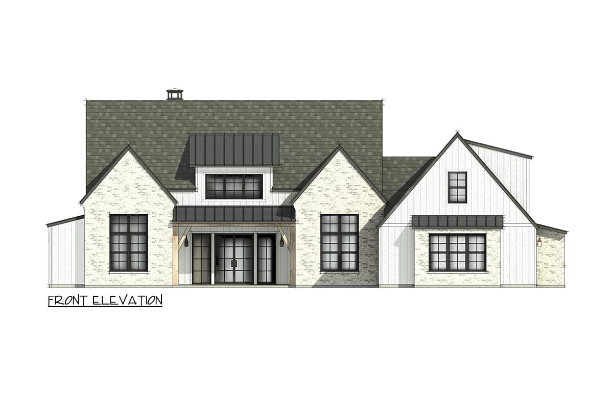 Plan 818128JSS: 4-Bed Modern Farmhouse Plan Under 2900 Square Feet with Bonus Room Above - Image #14 - Contemporary, Country, Modern Farmhouse, New American, Transitional