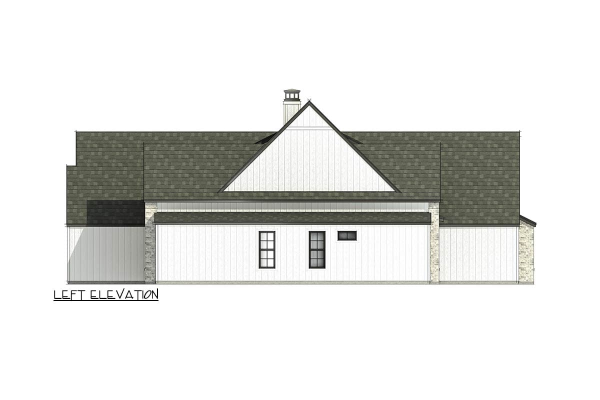 Plan 818128JSS: 4-Bed Modern Farmhouse Plan Under 2900 Square Feet with Bonus Room Above - Image #15 - Contemporary, Country, Modern Farmhouse, New American, Transitional