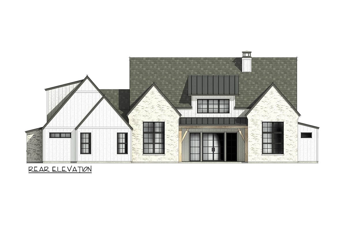 Plan 818128JSS: 4-Bed Modern Farmhouse Plan Under 2900 Square Feet with Bonus Room Above - Image #16 - Contemporary, Country, Modern Farmhouse, New American, Transitional