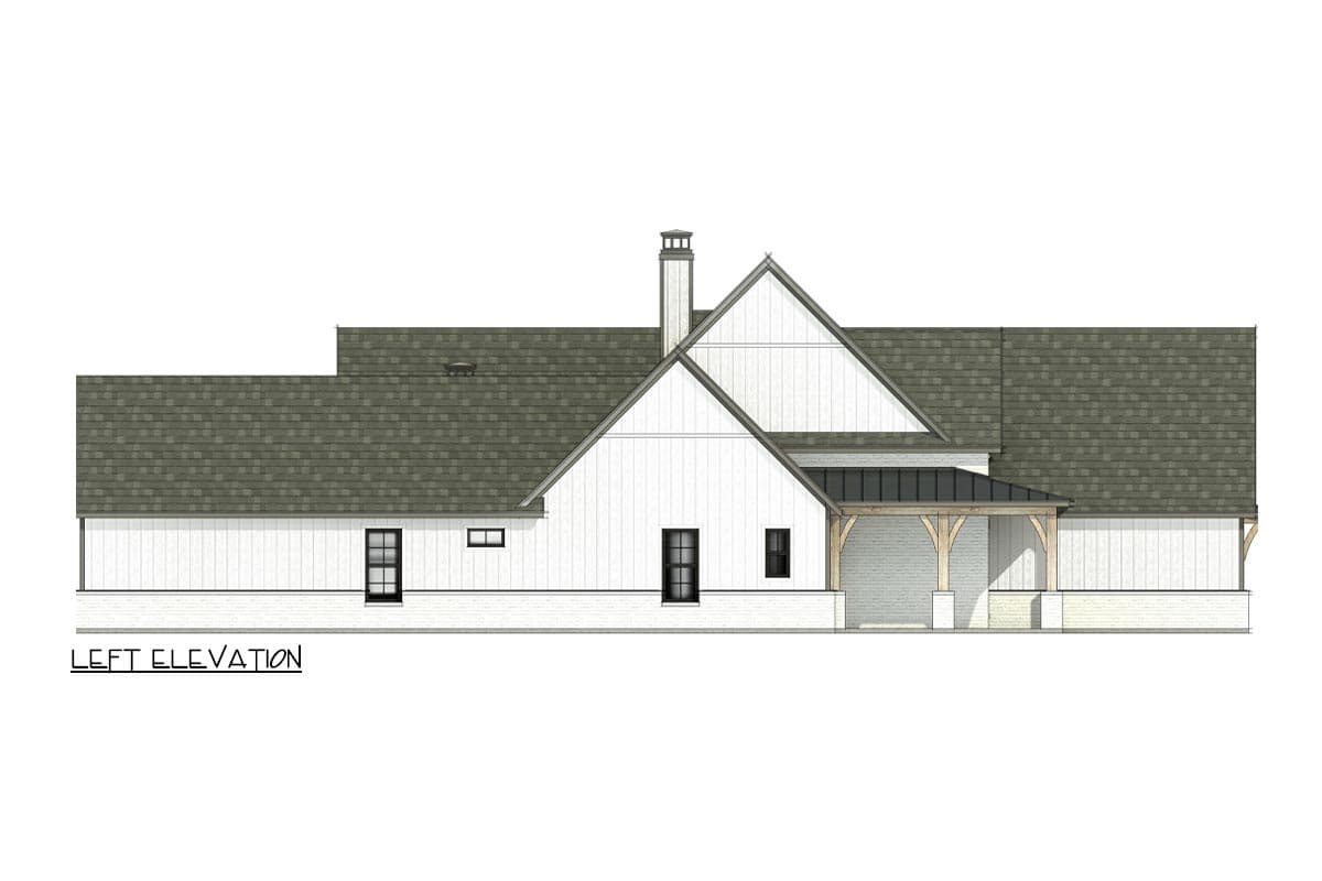 Plan 818129JSS: 4-Bed New American House Plan with Game and Bonus Rooms - 3620 Sq Ft - Image #6 - Farmhouse, Modern Farmhouse, New American