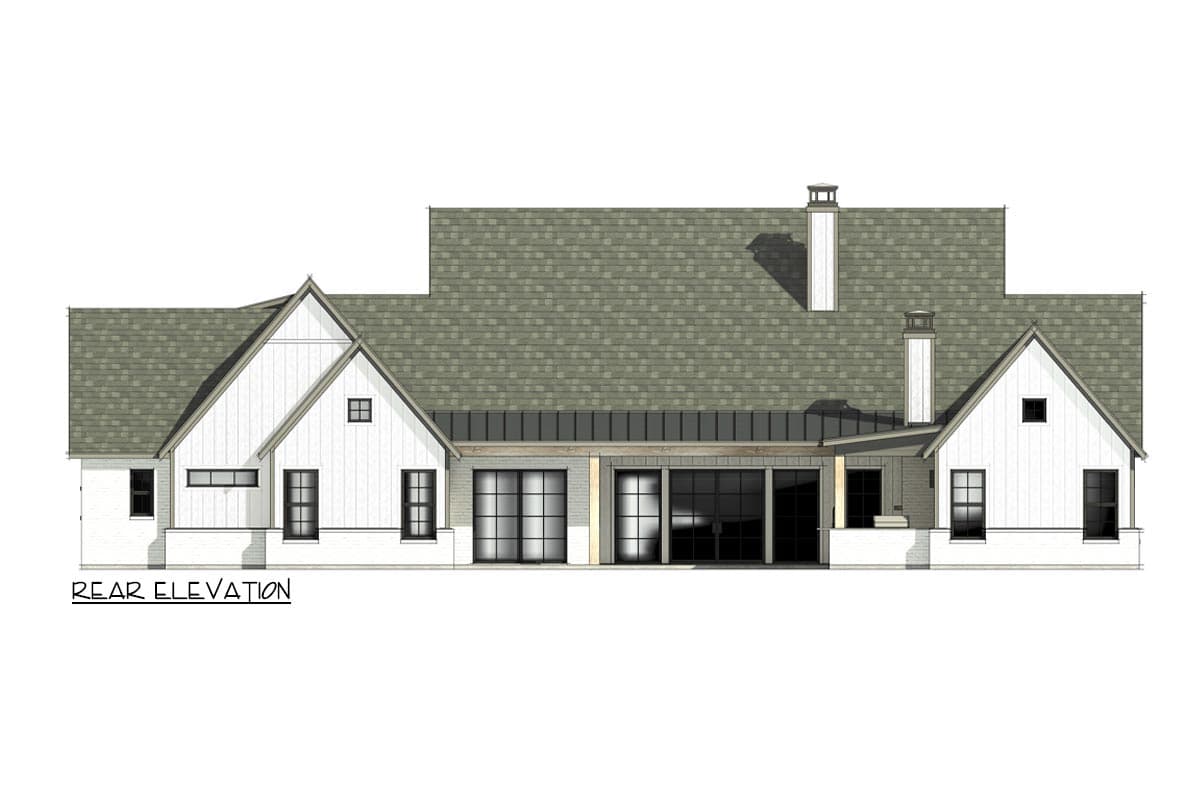 Plan 818129JSS: 4-Bed New American House Plan with Game and Bonus Rooms - 3620 Sq Ft - Image #7 - Farmhouse, Modern Farmhouse, New American