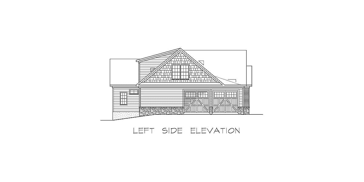 Plan 36063DK: Angled Craftsman House Plan with Room to Grow - 2767 Sq Ft - Image #4 - Craftsman, Mountain, New American, Northwest