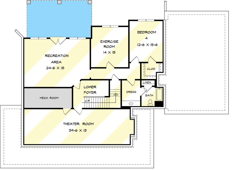 Plan 36064DK: Spacious Farmhouse with Bonus Room - Floor Plan - Optional Lower Level - Country, Farmhouse, Traditional