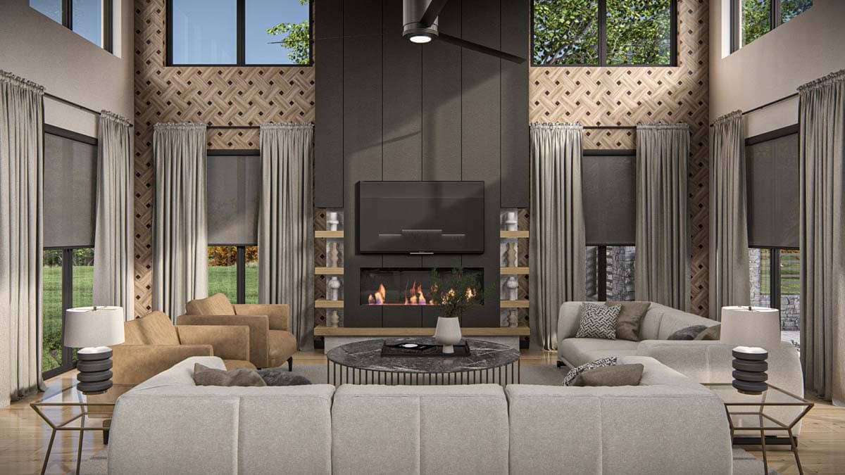 Plan 623331DJ: Contemporary Barndominium-Style House Plan with Angled Garage- 3333 Sq Ft - Image #6 - Barndominium, Contemporary