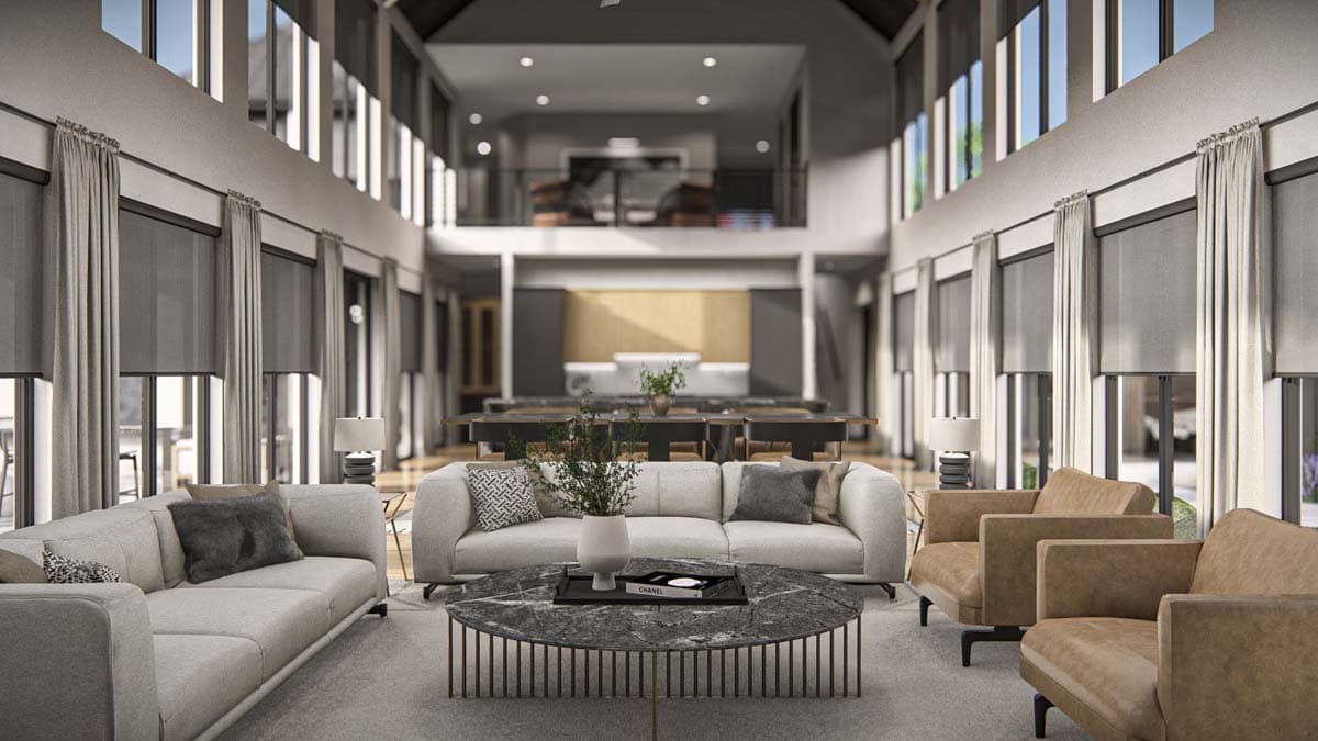 Plan 623331DJ: Contemporary Barndominium-Style House Plan with Angled Garage- 3333 Sq Ft - Image #8 - Barndominium, Contemporary