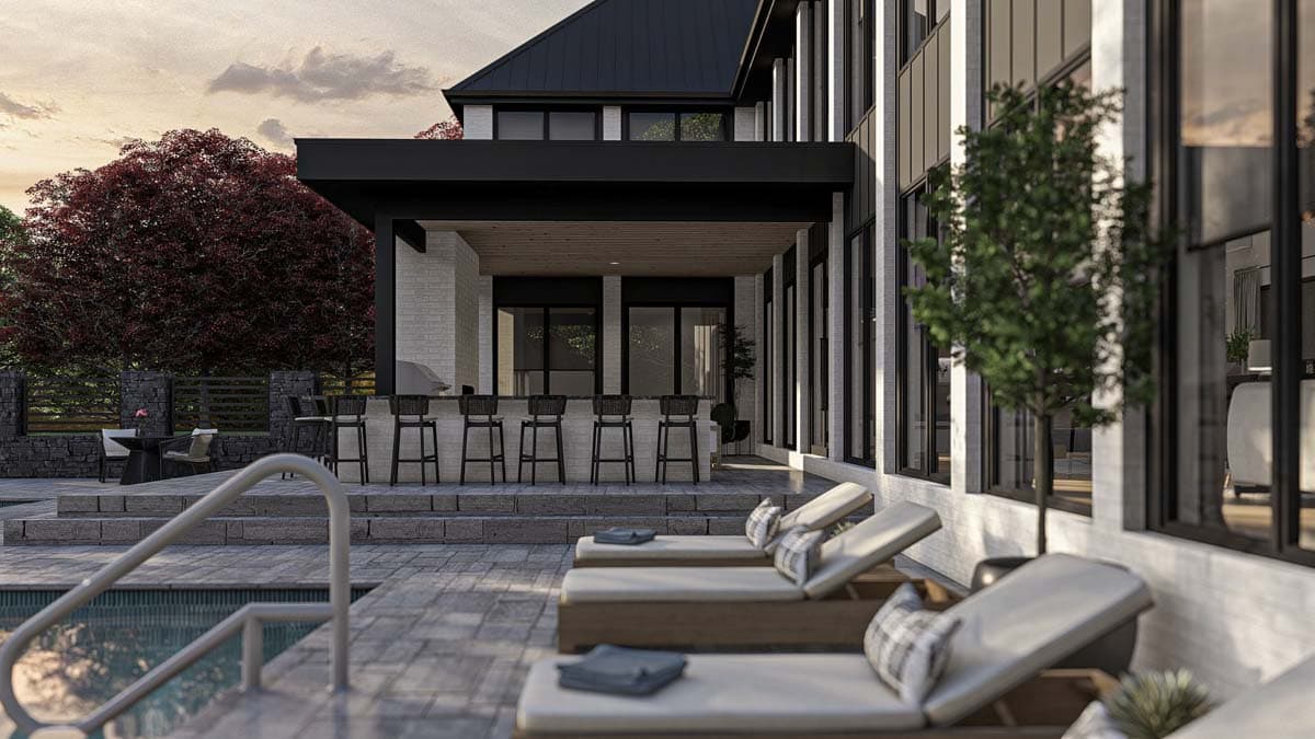 Plan 623331DJ: Contemporary Barndominium-Style House Plan with Angled Garage- 3333 Sq Ft - Image #20 - Barndominium, Contemporary