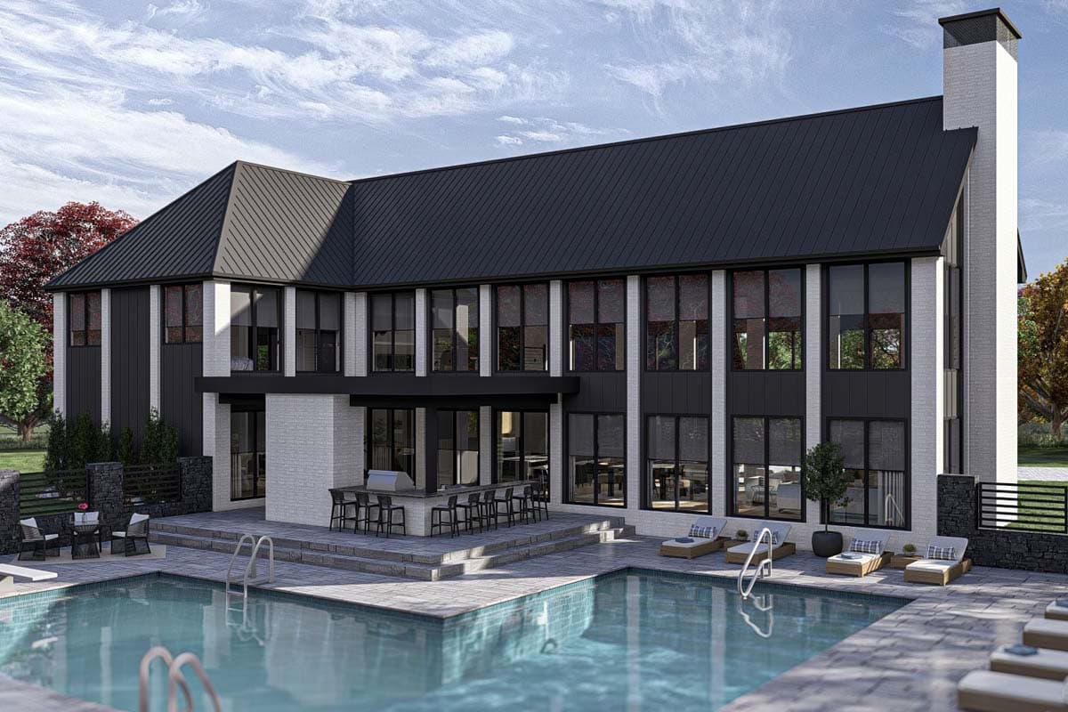 Plan 623331DJ: Contemporary Barndominium-Style House Plan with Angled Garage- 3333 Sq Ft - Image #21 - Barndominium, Contemporary