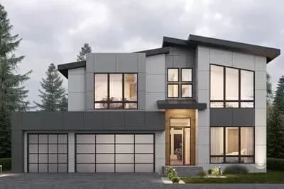 Modern 2-Story House Plan with Home Office and 2-Story Great Room - 3315 Sq Ft