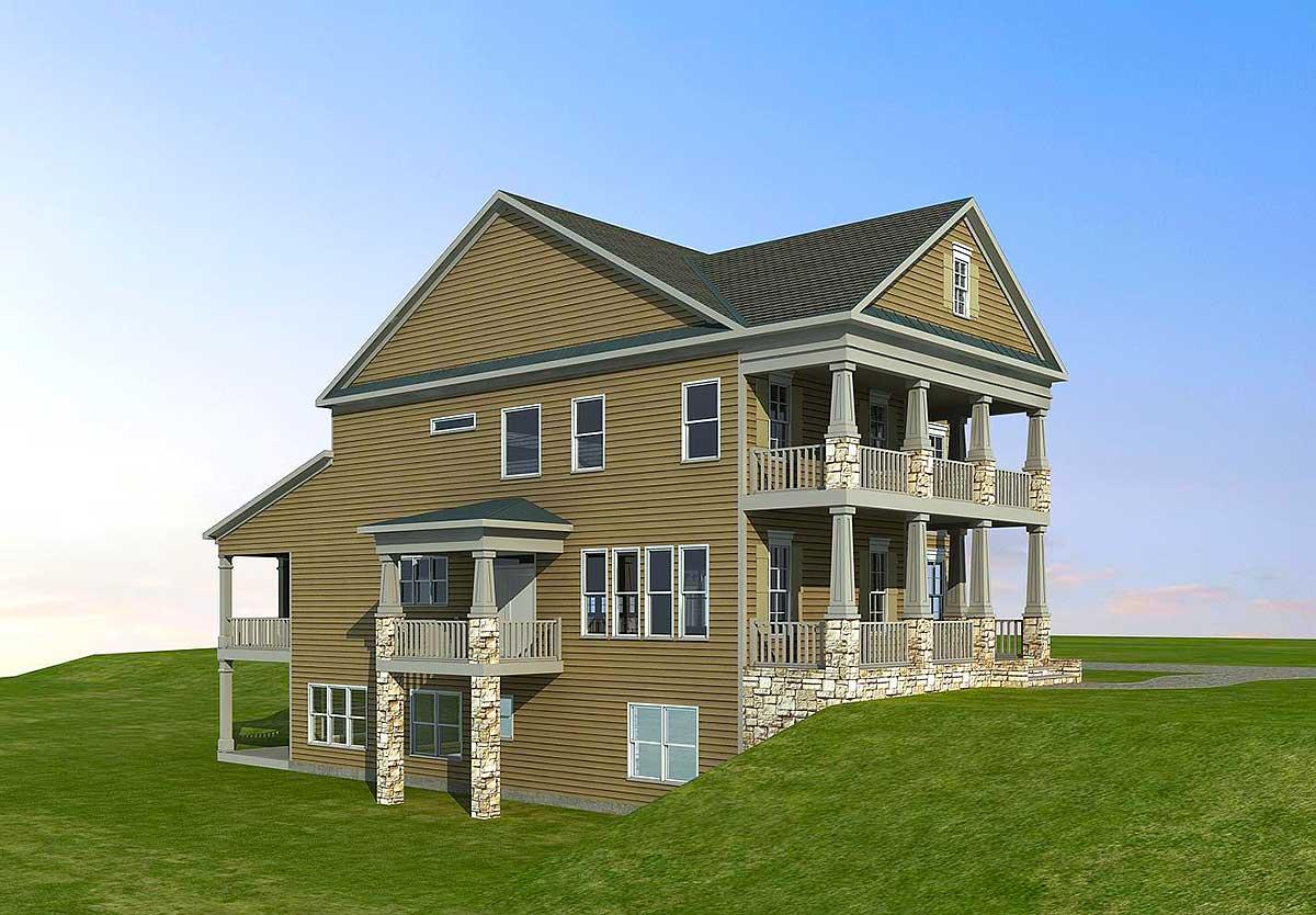 Plan 36068DK: Stacked Porches in Front - Image #4 - New Orleans, Southern, Traditional