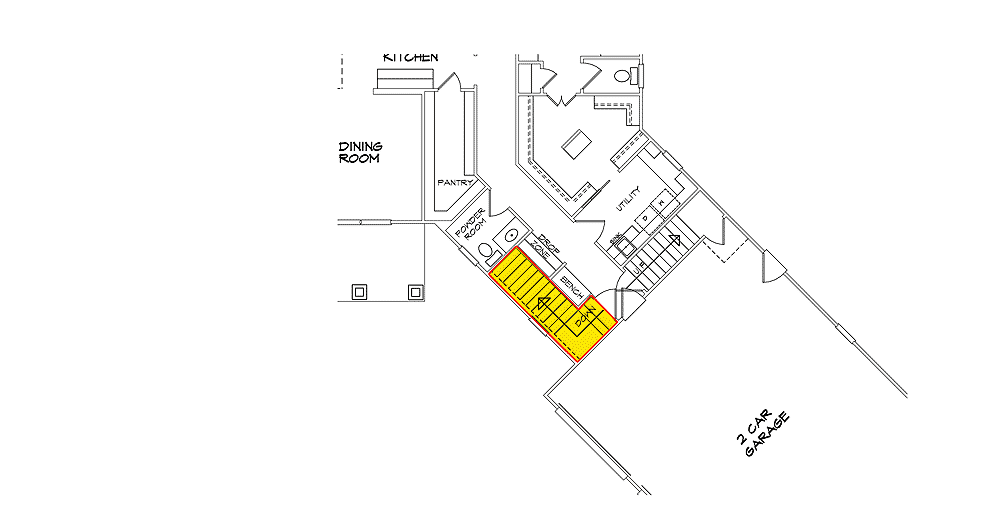 Plan 36070DK: Nicely Detailed Craftsman House Plan with Angled 3-Car Garage - 2971 Sq Ft - Floor Plan - Basement Stair Location - Craftsman, Northwest