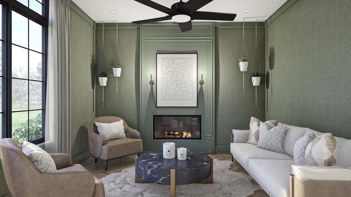 Plan 623332DJ: 3 Bed Transitional Home Plan with RV Garage - 3164 Square Feet - Image #8 - Contemporary, Cottage, European, Transitional