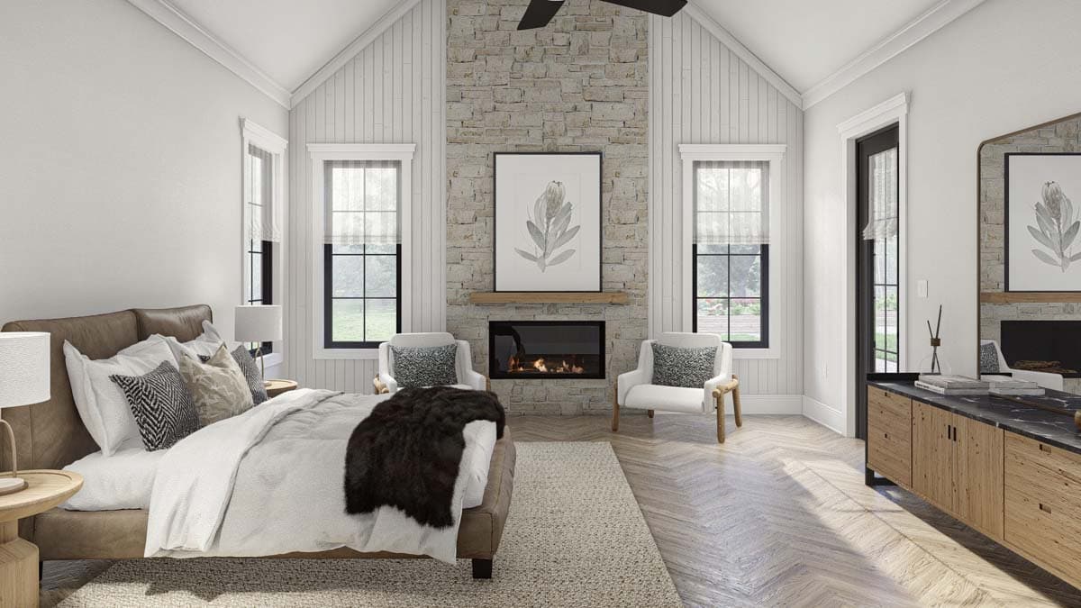 Plan 623332DJ: 3 Bed Transitional Home Plan with RV Garage - 3164 Square Feet - Image #12 - Contemporary, Cottage, European, Transitional