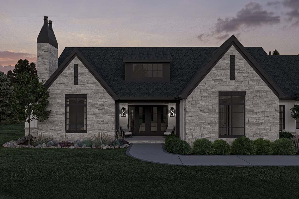 Plan 623332DJ: 3 Bed Transitional Home Plan with RV Garage - 3164 Square Feet - Image #15 - Contemporary, Cottage, European, Transitional