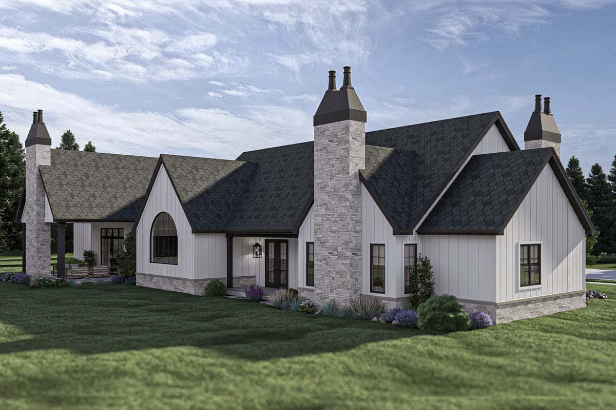 Plan 623332DJ: 3 Bed Transitional Home Plan with RV Garage - 3164 Square Feet - Image #17 - Contemporary, Cottage, European, Transitional