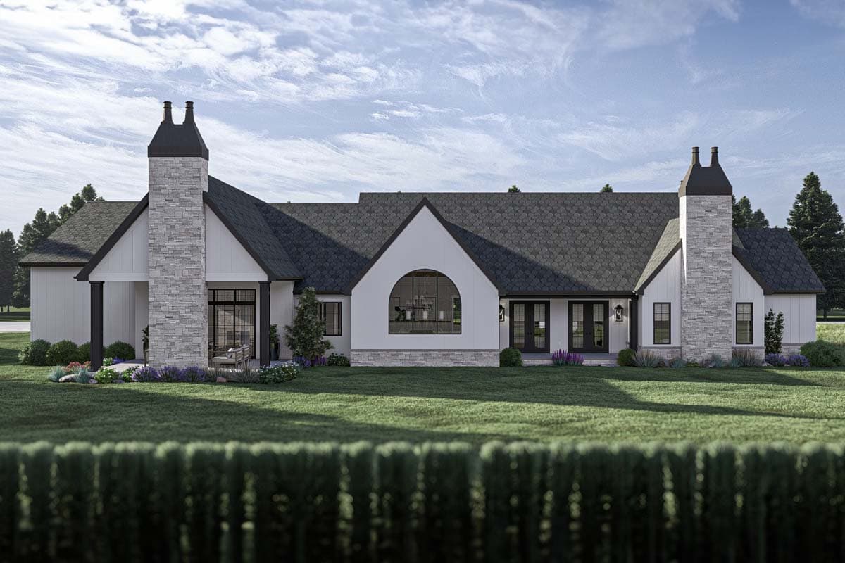 Plan 623332DJ: 3 Bed Transitional Home Plan with RV Garage - 3164 Square Feet - Image #18 - Contemporary, Cottage, European, Transitional