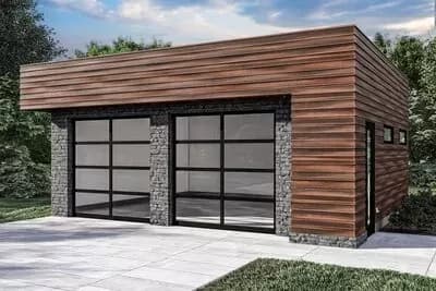 Modern 2-Car Garage with 2 Bays - 644 Sq Ft