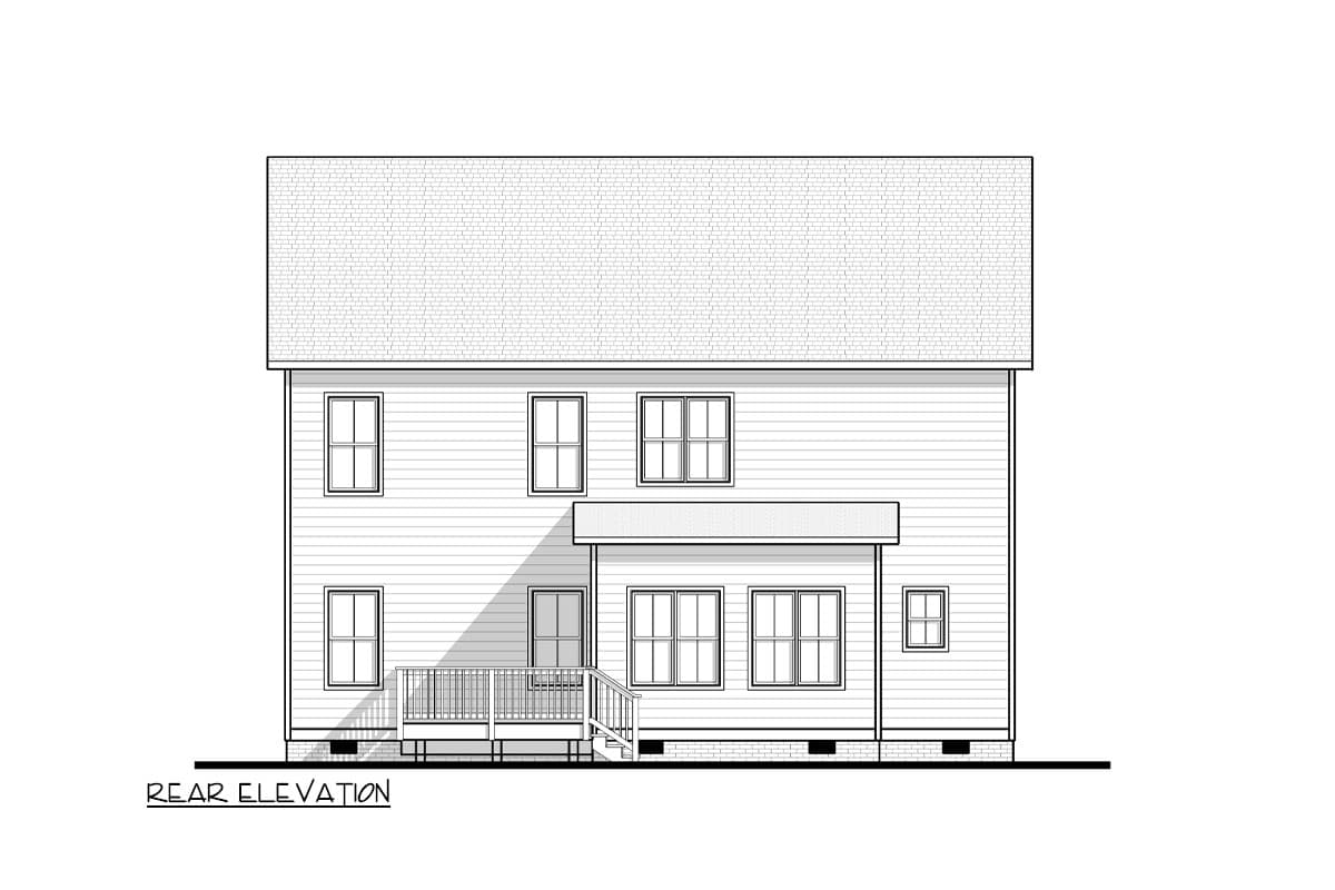 Plan 83658CRW: 2-Story Craftsman House Plan with 4 Upstairs Bedrooms - 2221 Sq Ft - Image #5 - Craftsman, New American