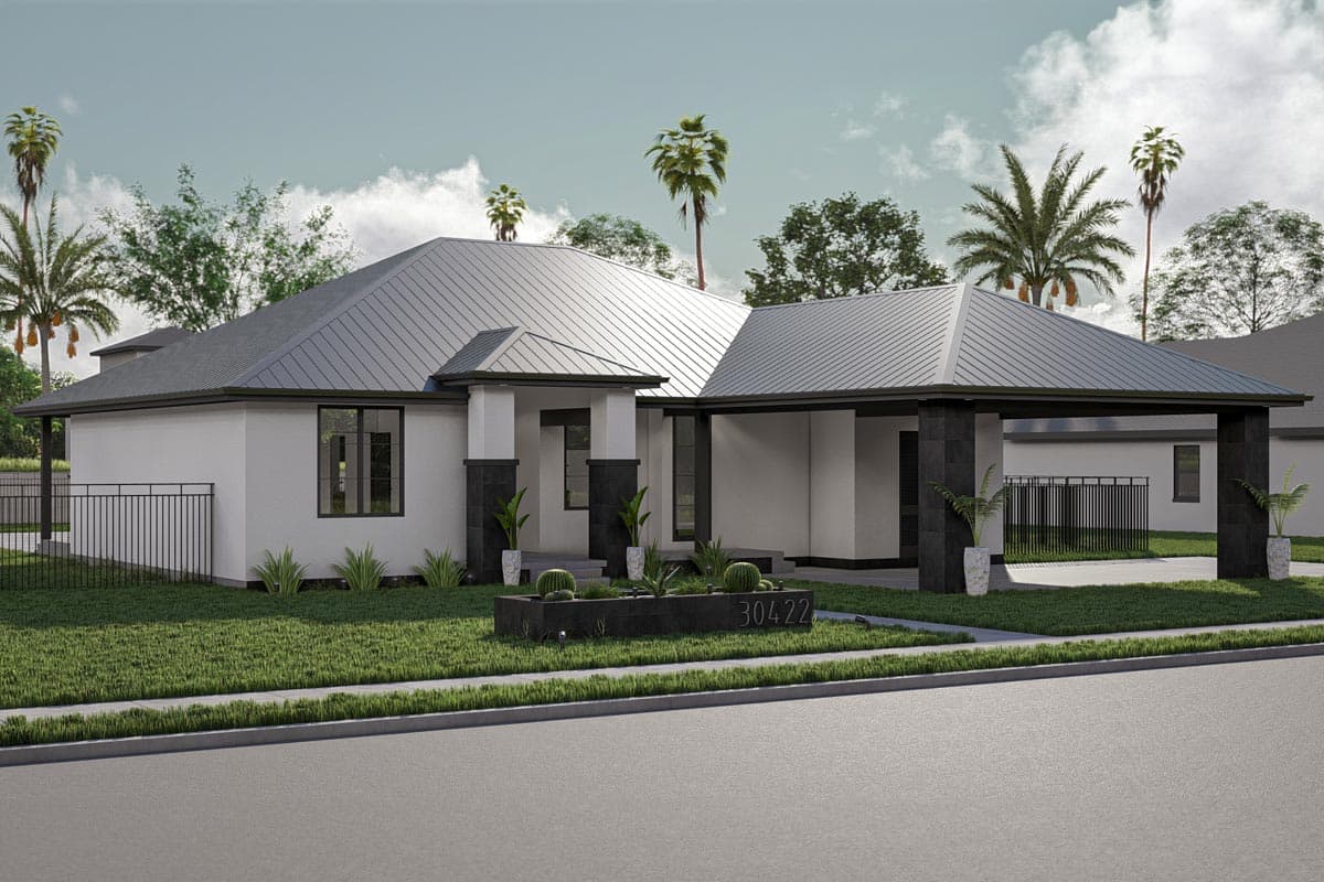 Plan 623334DJ: Modern Ranch-Style House Plan with Open Concept Main Area - 1810 Sq Ft - Image #5 - Ranch, Southwest, Transitional