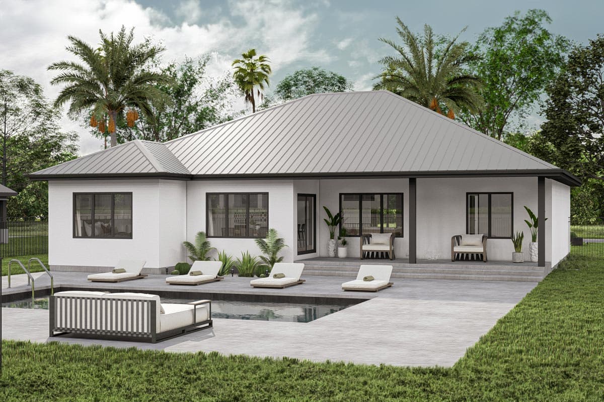 Plan 623334DJ: Modern Ranch-Style House Plan with Open Concept Main Area - 1810 Sq Ft - Image #6 - Ranch, Southwest, Transitional