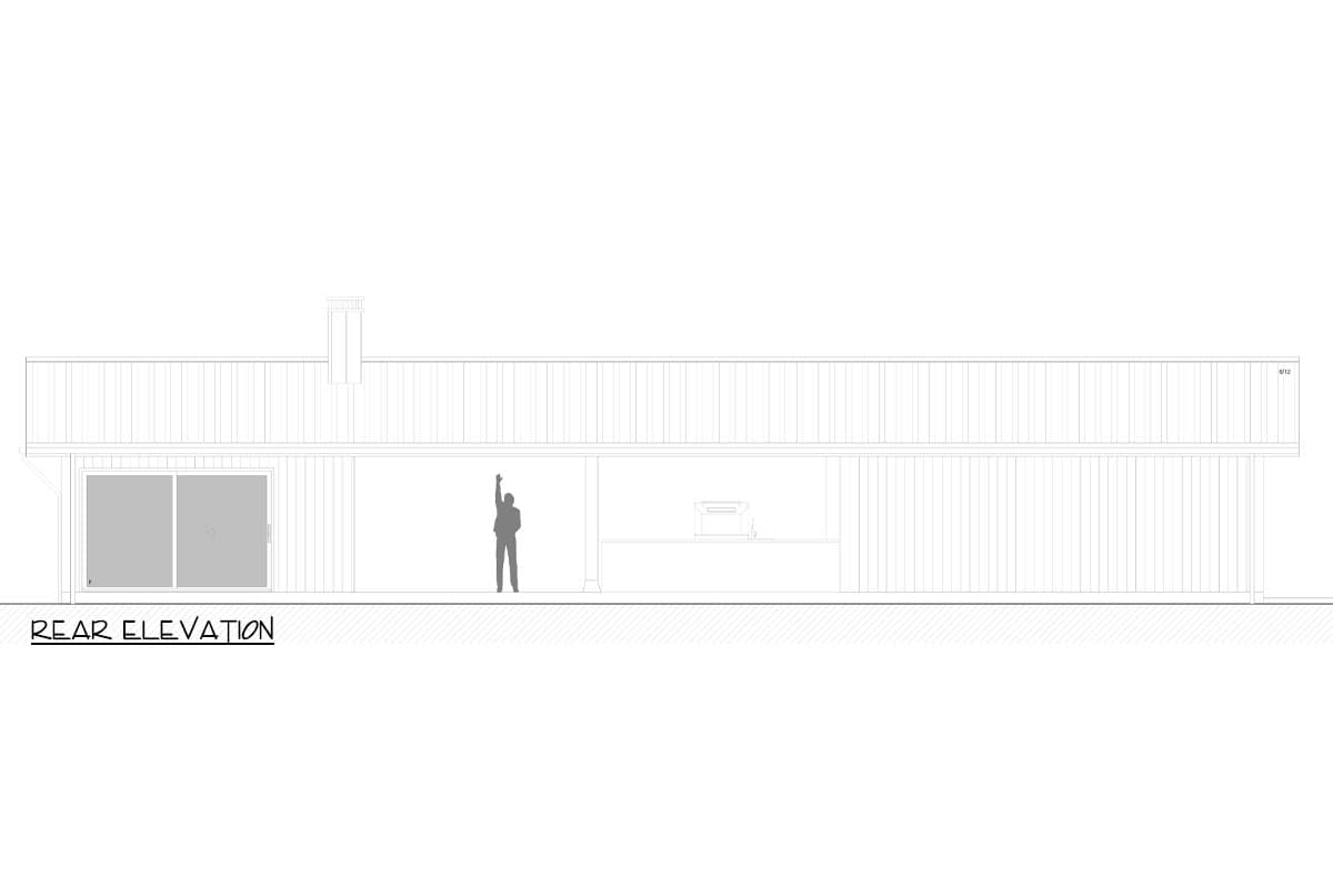 Plan 311050RMZ: Mid-Century Modern Pool House Plan with 2 Bedrooms and Flex Space - 886 Sq Ft - Image #7 - Contemporary, Mid Century Modern, Modern
