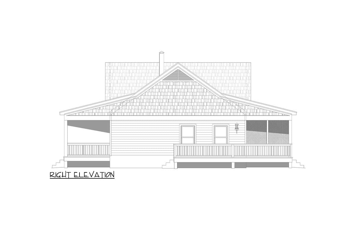 Plan 680292VR: Country Ranch Home Plan with Vaulted and Beamed Interior - 1500 Sq Ft - Image #5 - Country, Ranch, Southern, Traditional