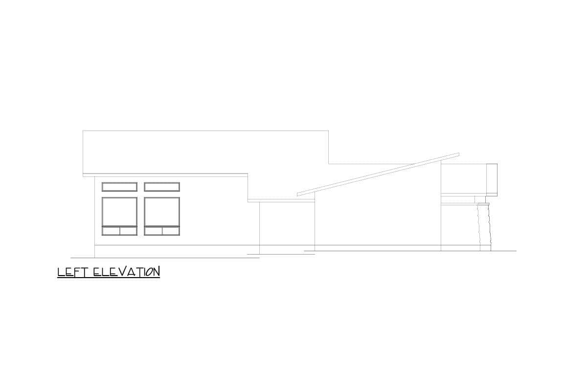 Plan 264077KMD: Contemporary Ranch House Plan with Courtyard - 1977 Sq Ft - Image #9 - Contemporary, Mid Century Modern, Modern, Ranch